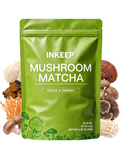 INKEEP Mushroom Matcha – Japanese Matcha with 7 Adaptogenic Mushrooms for Smooth Energy & Focus, 30 Servings