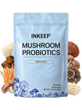 INKEEP Mushroom Probiotics Creamer – Plant-Based Non-Dairy Coffee Creamer with 7 Adaptogenic Mushrooms for Gut-Friendly Balance, 30 Servings